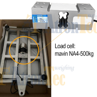 Bệ cân bằng thép không gỉ 450 * 600mm, Cân điện tử với cảm biến tải trọng MAVIN NA4-500KG
